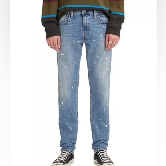 Levi's 512 38x31 Slim Tapered Manufactured Paint Splattered Jeans - Picture 4 of 16